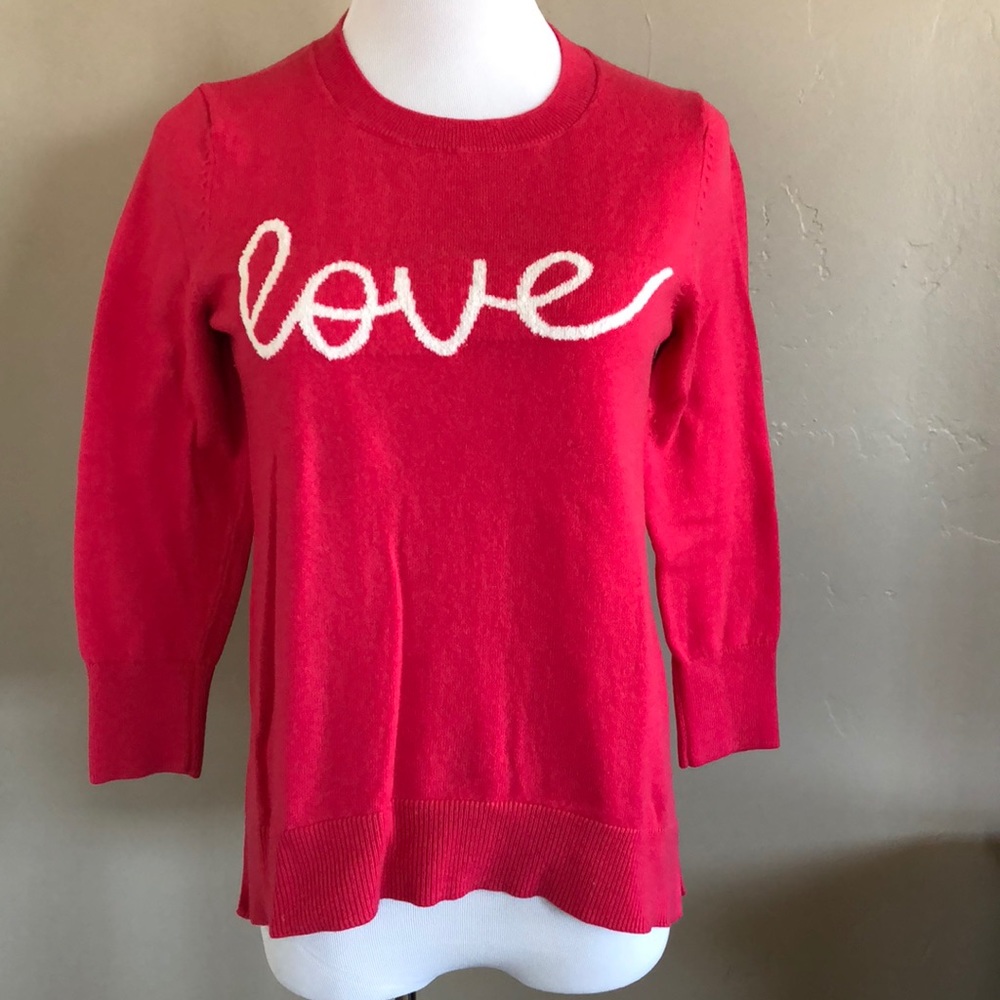 LOFT 🌿 Hot Pink Love Sweater